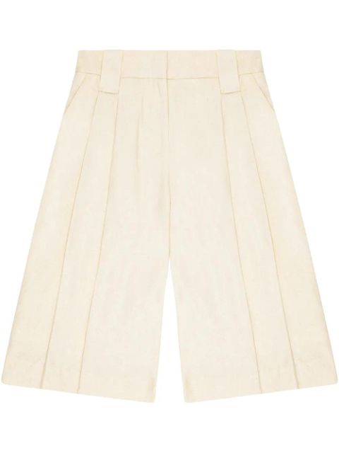 GANNI pleat-detail shorts - Neutrals - zdjęcie produktu nr 1