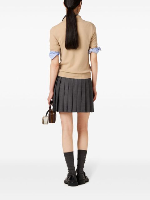 Miu Miu cashmere polo top - Neutrals