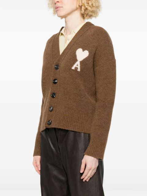 AMI Paris Ami de Coeur cardigan - Brown