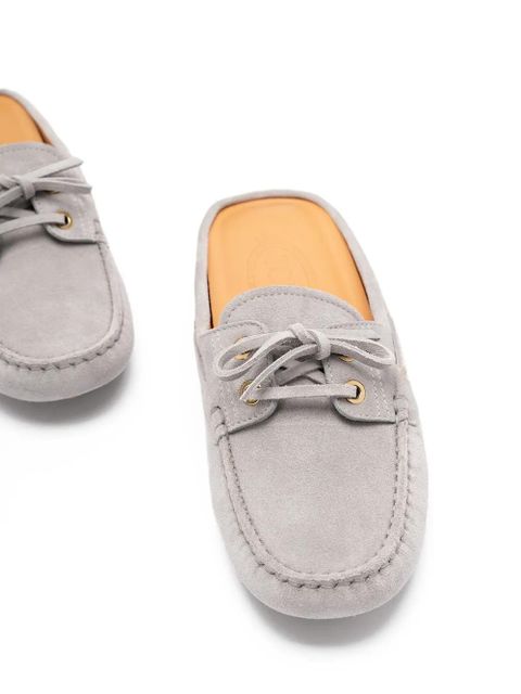 Tod's Glove Gommino suede mules - Grey