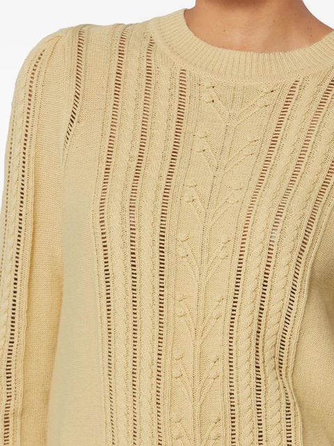 MARANT ÉTOILE Kalyn openwork sweater - Yellow