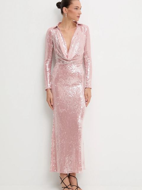 Bardot sukienka kolor różowy maxi rozkloszowana 59613DB2 - zdjęcie produktu nr 2