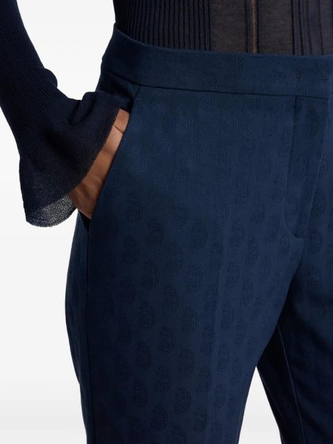ETRO jacquard cropped trousers - Blue