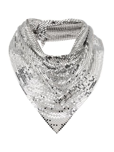 Rabanne draped mesh necklace - Silver - zdjęcie produktu nr 1