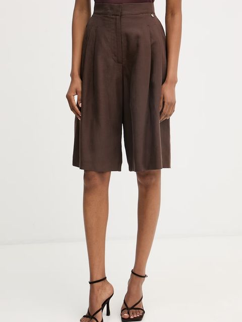 Liu Jo bermudy damskie z dodatkiem lnu - zdjęcie produktu nr 2