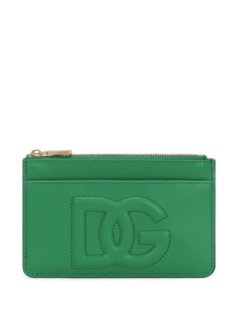 Dolce & Gabbana logo-embossed zip purse - Green - zdjęcie produktu nr 1