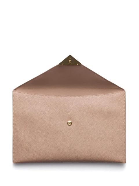Prada envelope snap-closure clutch - Neutrals