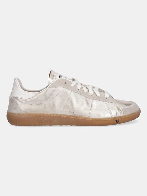 Patrizia Pepe sneakersy skórzane damskie kolor szary 2Z0065 L168 FG46