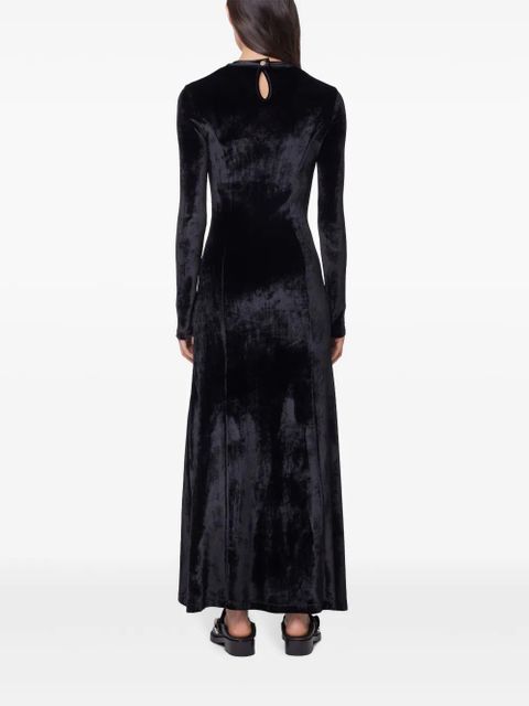 Rabanne draped velvet maxi dress - Black - zdjęcie produktu nr 2