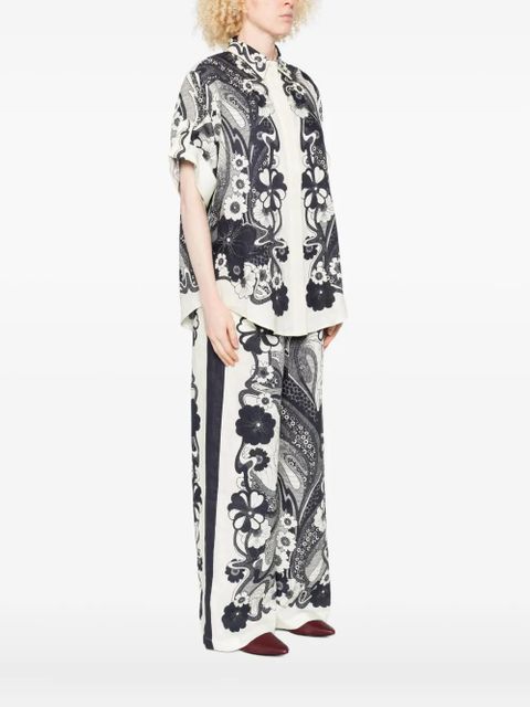 ALEMAIS floral-print short-sleeve shirt - Neutrals