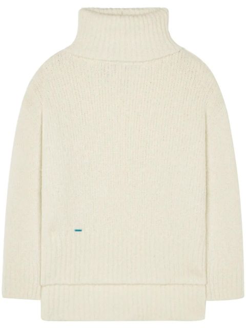 Alanui logo-plaque cashmere-silk blend jumper - White - zdjęcie produktu nr 1