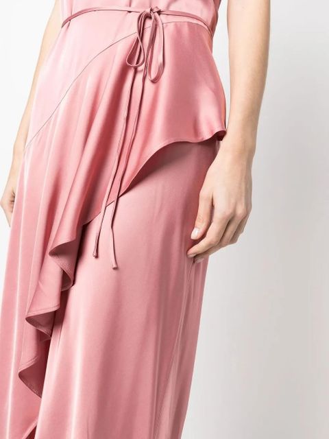 TWINSET satin-finish long dress - Pink