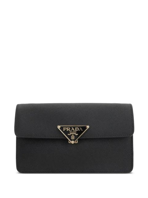 Prada Saffiano leather triangle-logo mini bag - Black - zdjęcie produktu nr 1