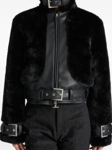 Manière De Voir Deya zip-up biker jacket - Black