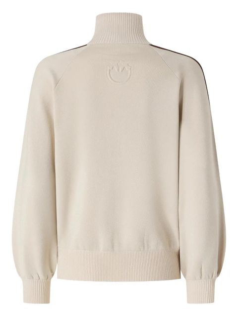PINKO striped-sleeve zip-up sweatshirt - Neutrals - zdjęcie produktu nr 2