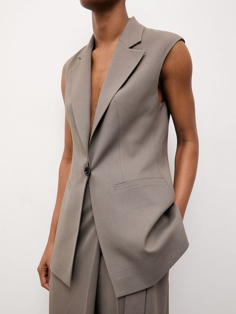 Answear.LAB kamizelka jednorzędowa damska z kolekcji Unscripted - zdjęcie produktu nr 1