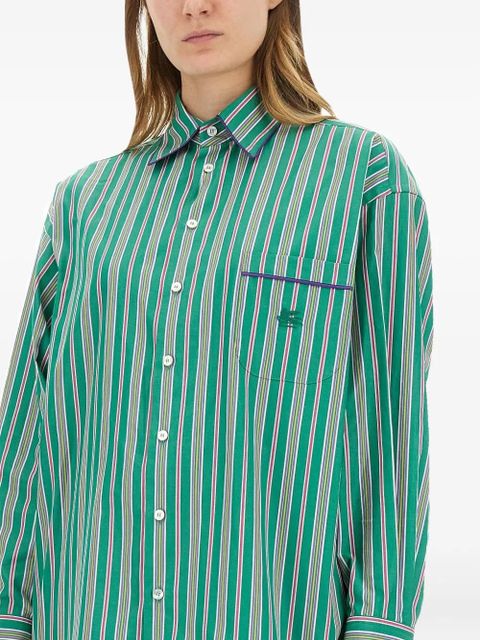 ETRO striped cotton shirt - Green