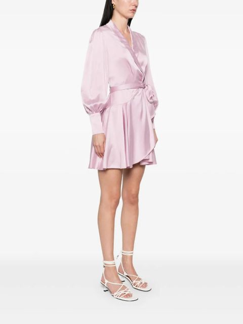 ZIMMERMANN silk wrap mini dress - Pink