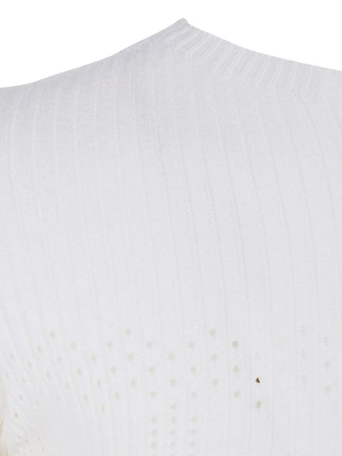 TWINSET ribbed knitted top - White