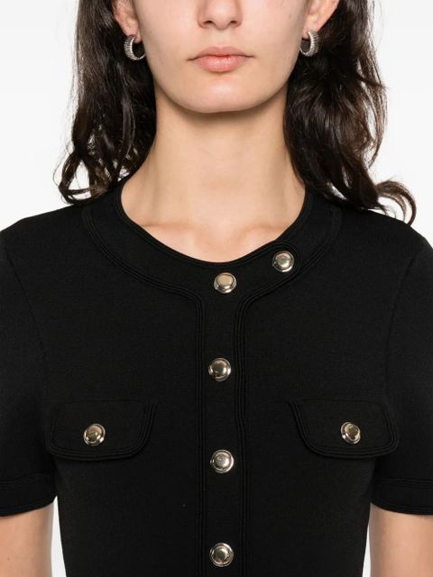 SANDRO button-detail mini dress - Black