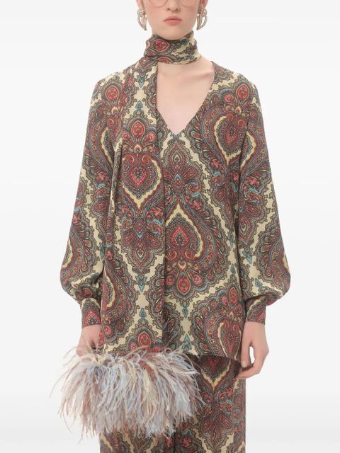 Valentino Garavani Voyage Imaginaire-print blouse - Neutrals