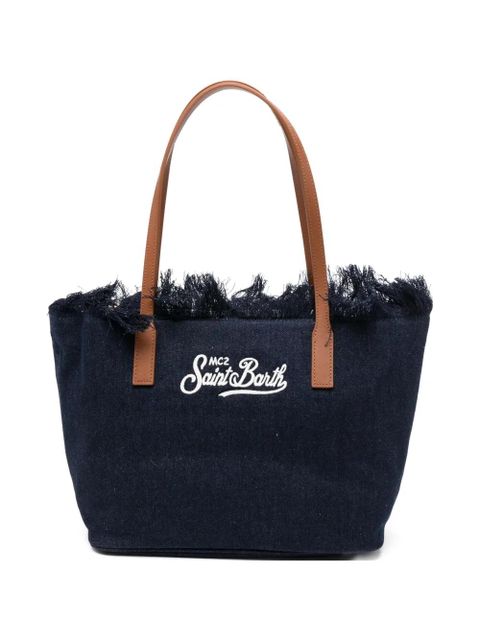 MC2 Saint Barth City embroidered fringed tote bag - Blue - zdjęcie produktu nr 1