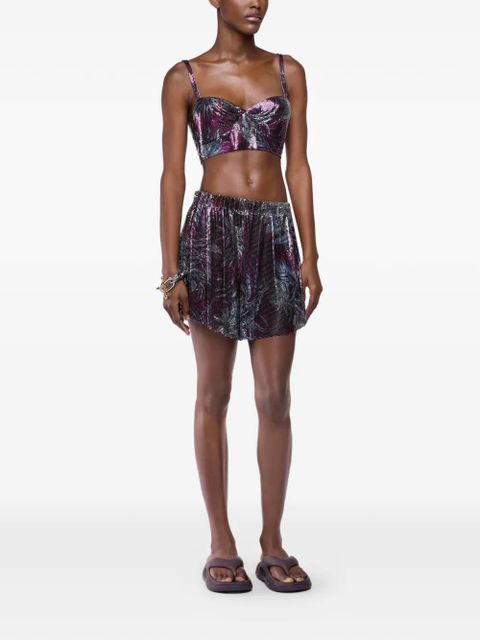 Rabanne palm-tree cropped top - Purple - zdjęcie produktu nr 2