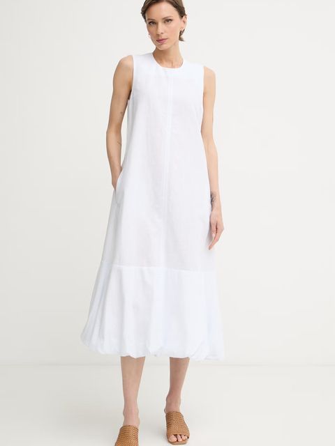 MM by Max Mara sukienka letnia z lnem SORRISO - zdjęcie produktu nr 1