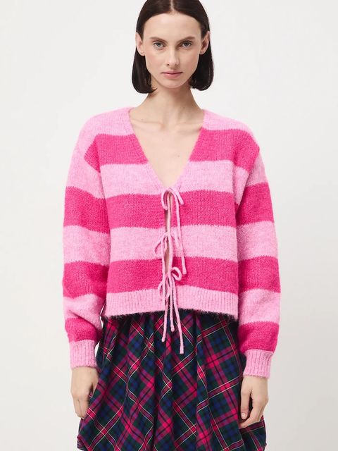 Medicine kardigan damskie kolor różowy ciepły