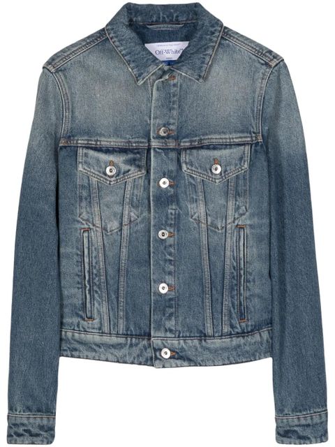 Off-White distressed denim jacket - Blue