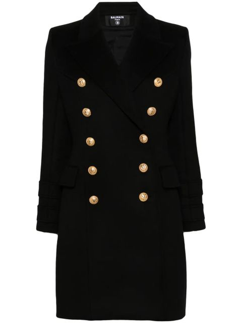 Balmain double-breasted wool coat - Black - zdjęcie produktu nr 1