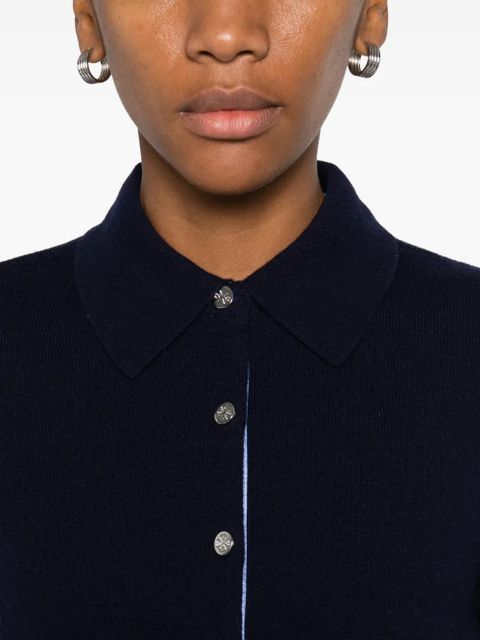 Maje button-front collared cardigan - Blue