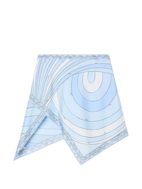 PUCCI Iride-print silk scarf skirt - Blue - zdjęcie produktu nr 1