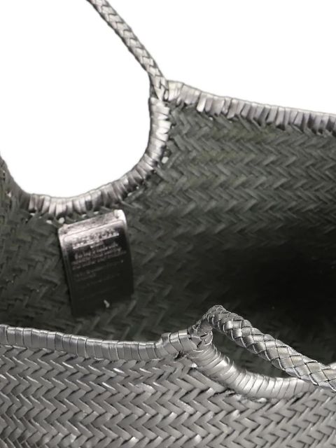 DRAGON DIFFUSION Nantucket woven tote bag - Silver