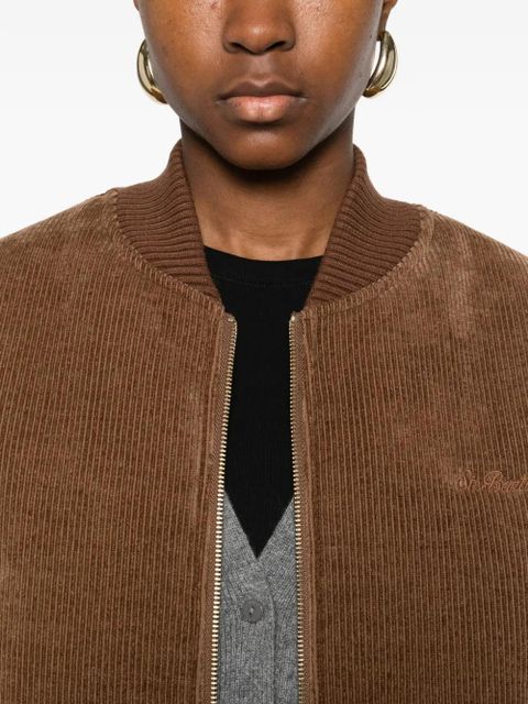 MC2 Saint Barth Celia zip-up corduroy jacket - Brown