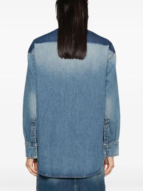 Victoria Beckham classic-collar denim shirt - Blue