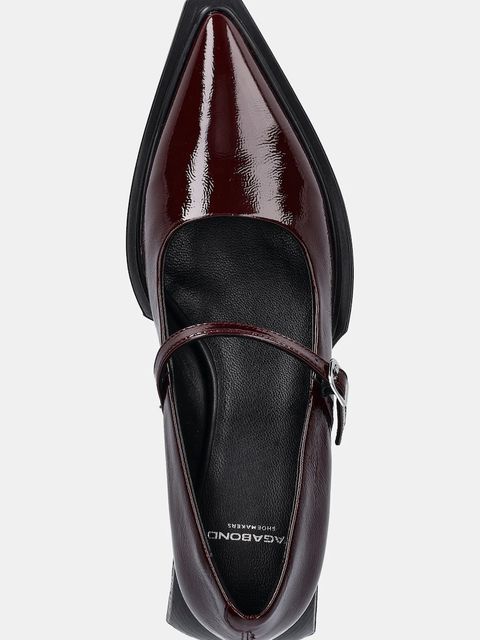 Vagabond Shoemakers czółenka skórzane VIVIAN kolor bordowy na słupku 5553-060-38