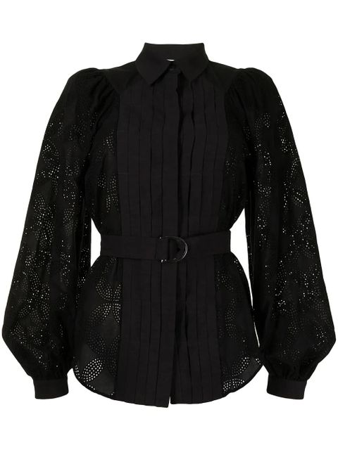 Acler Klara cut-out belted blouse - Black - zdjęcie produktu nr 1