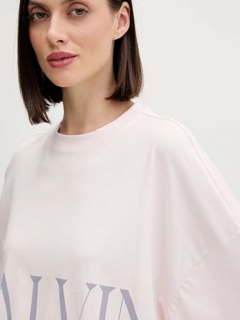 Calvin Klein Jeans t-shirt bawełniany damski kolor różowy LV047D206G