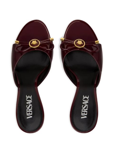 Versace 85mm bow-embellished leather sandals - Red - zdjęcie produktu nr 2