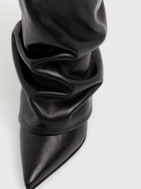 Le Silla kozaki skórzane Stivale Andy damskie kolor czarny na szpilce 2030A100R1PPGLO001