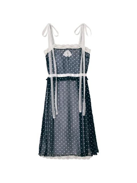 Marc Jacobs ribbon lace chiffon dress - Blue - zdjęcie produktu nr 1