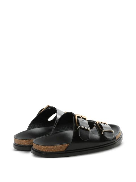 The Row buckle strap sandals - Black