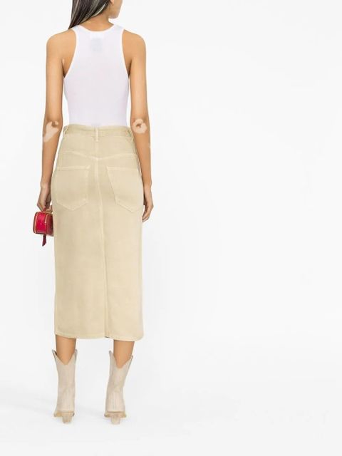 MARANT ÉTOILE Tilauria denim midi skirt - Neutrals
