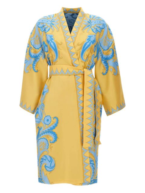 ETRO ornate-print belted robe dress - Yellow - zdjęcie produktu nr 1