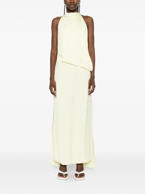 Sportmax Dolmen asymmetric midi dress - Yellow