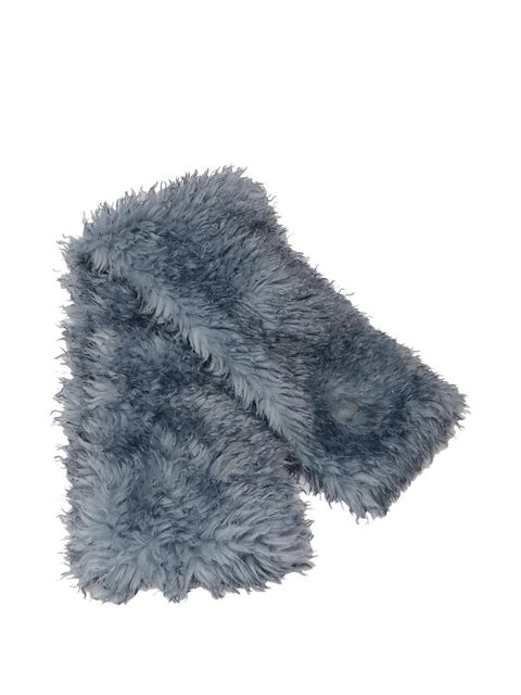 GANNI long pile alternative fur scarf - Grey - zdjęcie produktu nr 1