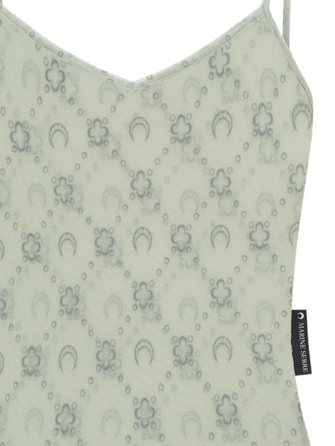 Marine Serre moonogram mesh straps top - Green - zdjęcie produktu nr 2