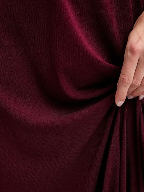 Answear.LAB sukienka kolor bordowy midi rozkloszowana