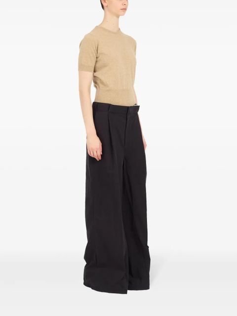Maison Margiela four-stitch logo palazzo trousers - Black - zdjęcie produktu nr 2